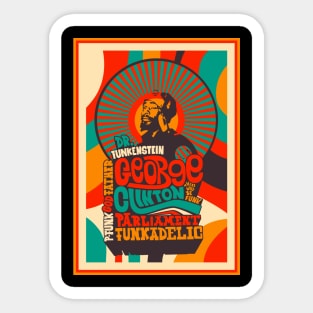 70s psychedleic style - george clinton Sticker